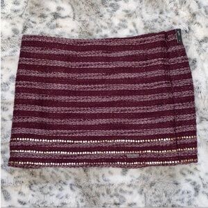 Abercrombie & Fitch Burgundy gold sequin
Mini Skirt BNWT